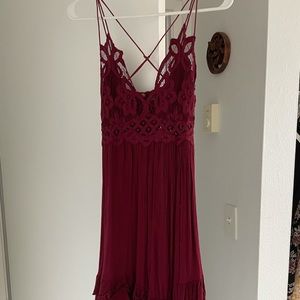 Free People Maroon Dress